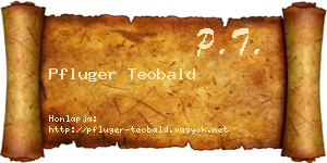 Pfluger Teobald névjegykártya